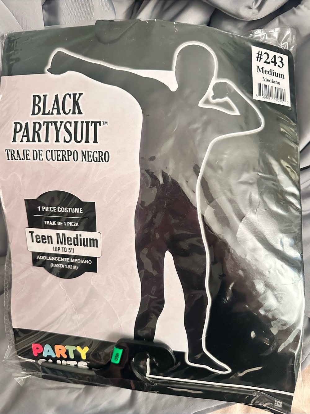 Black Teen Medium One-Piece Costume